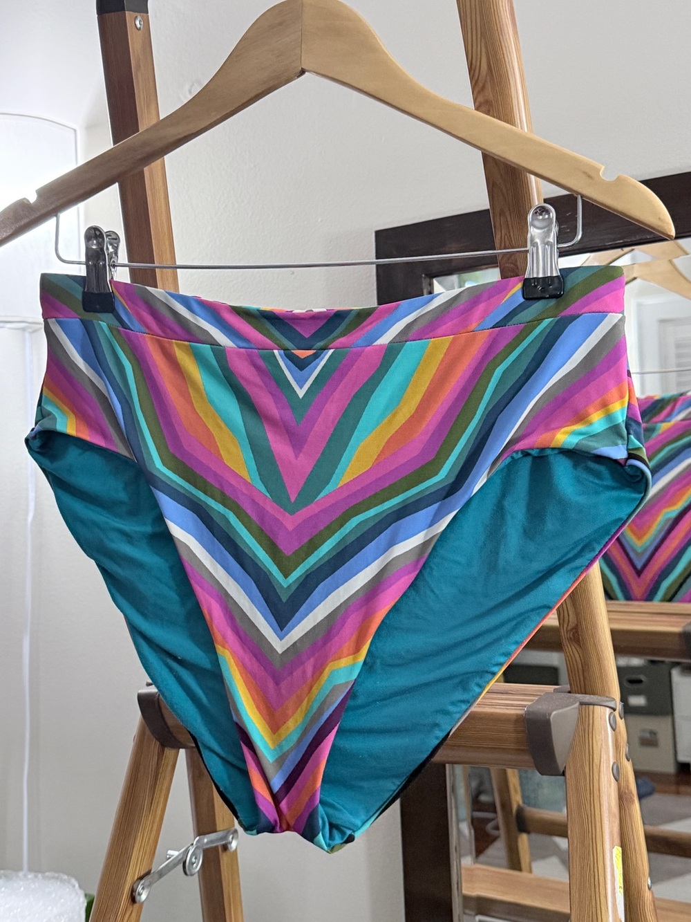 Trina Turk High-Waist Swim Bikini Bottoms Size 12